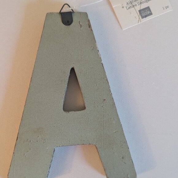 NWT Rustic Letter 'A' Wood Sign Distressed Farmhouse Michael's Home Wall Decor - Picture 4 of 6